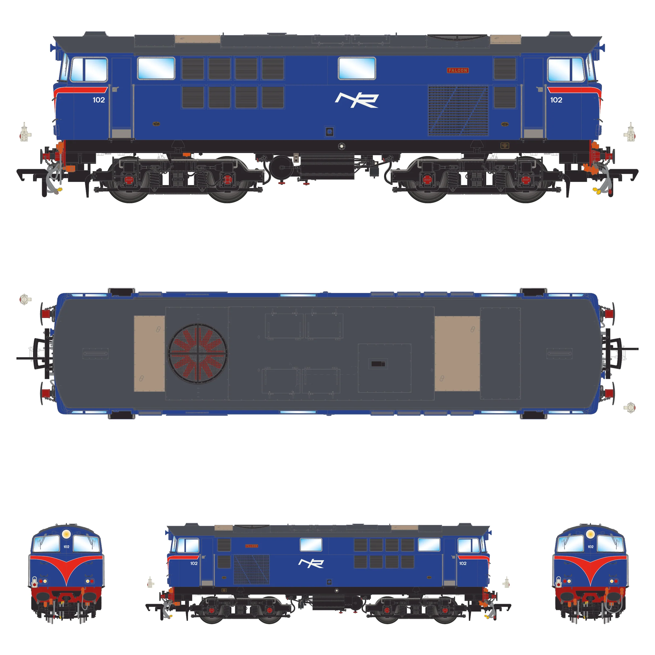 102 'Falcon' NIR Blue, with Red Arc - Image 3