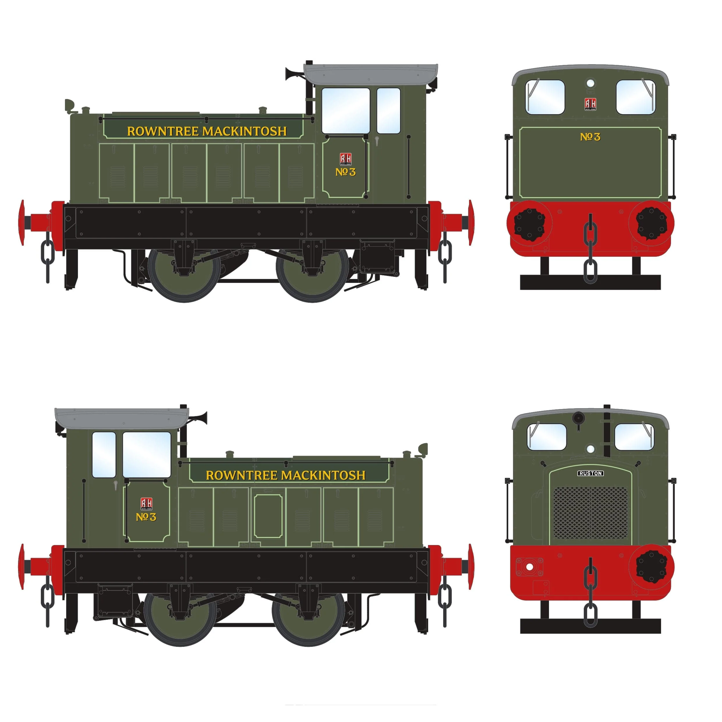 441934/1960 - Rowntree Macintosh No. 3 - Lined Green - DCC Sound Fitted - Image 3