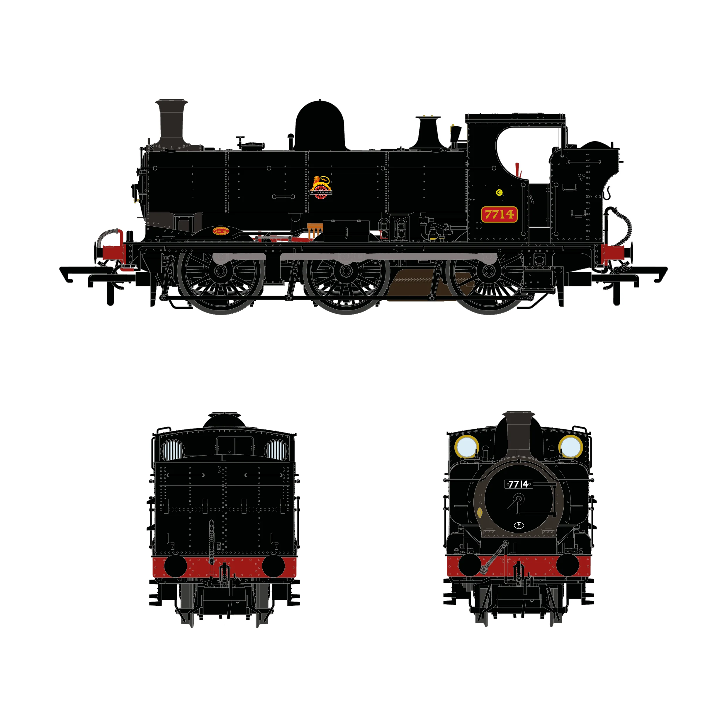 5700 Class - 7714 - Early Emblem Black - Image 3