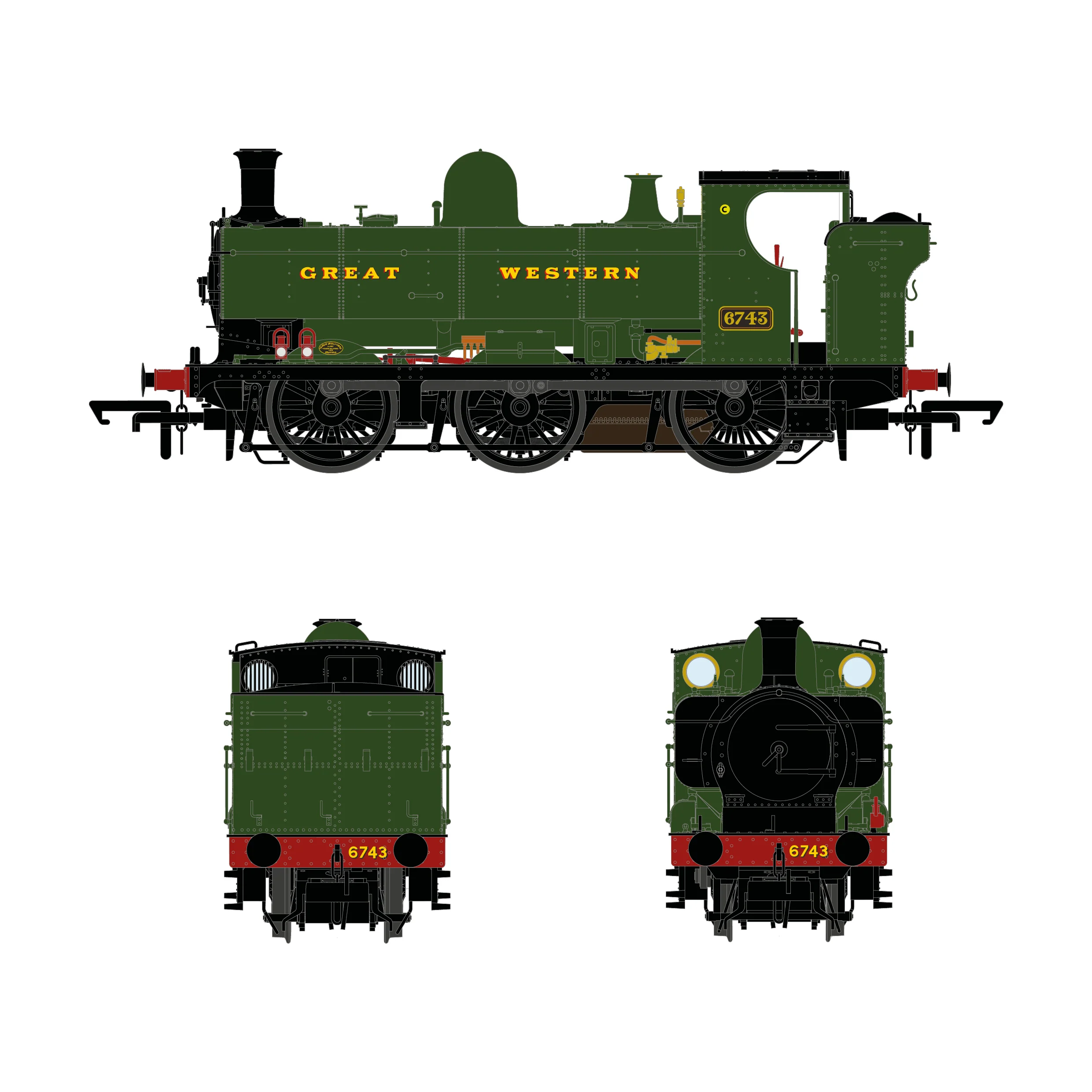 6700 Class - 6743 - Great Western Green - Image 3