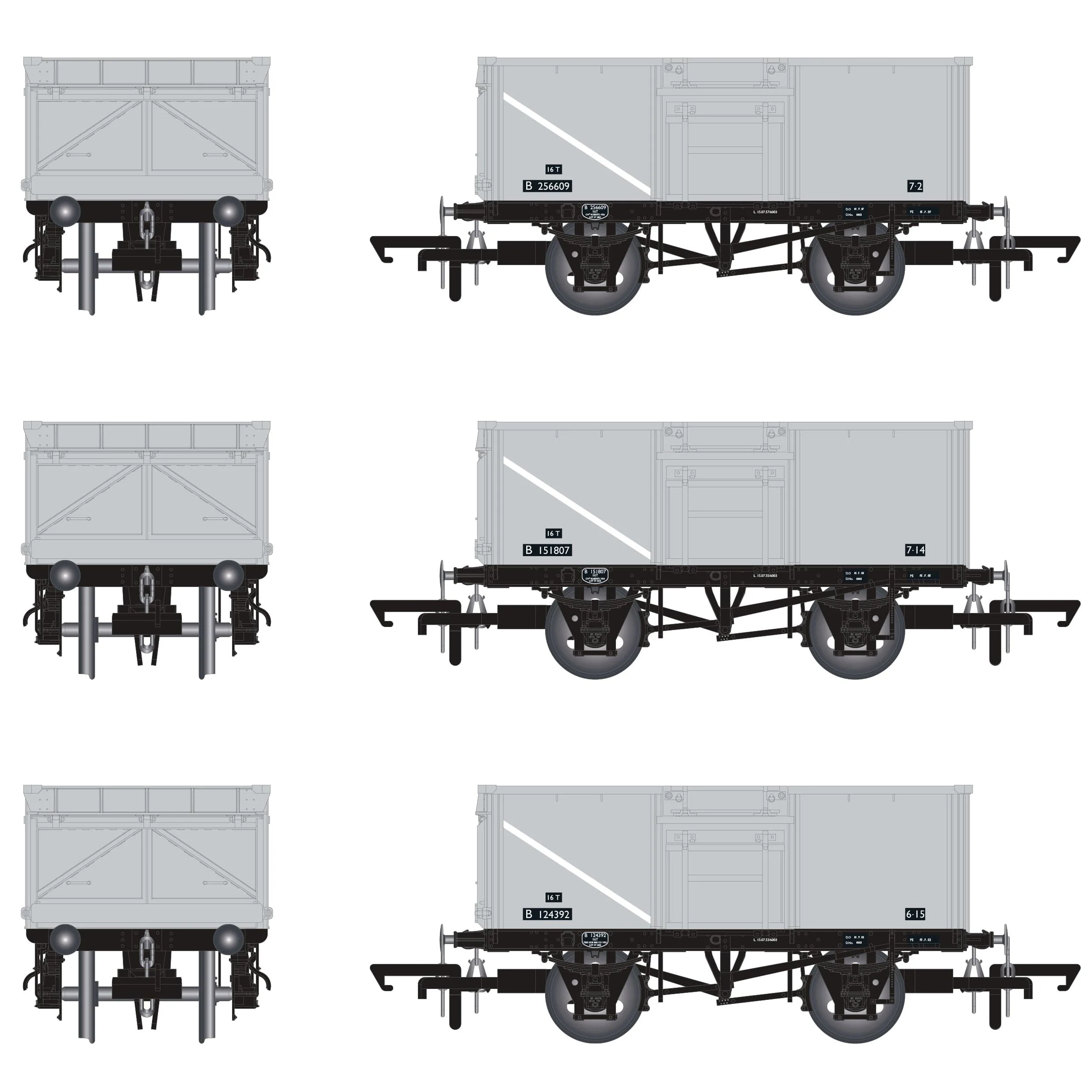 BR 16T Mineral - 1/108 - BR Freight Grey (Original text on black panels) - Pack B - Image 3