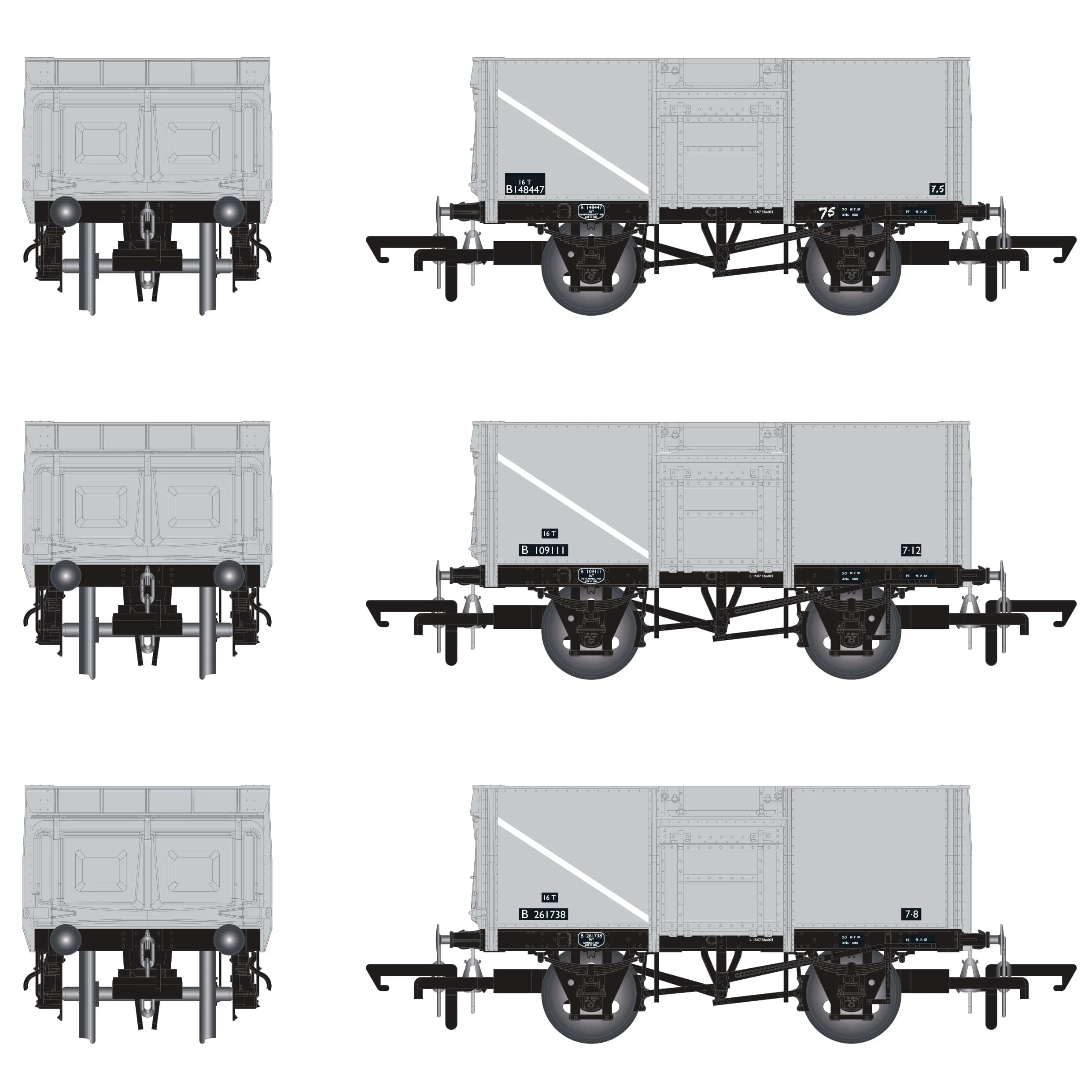 BR 16T Mineral - 1/109 - BR Freight Grey (Original text on black panels) - Pack F - Image 3