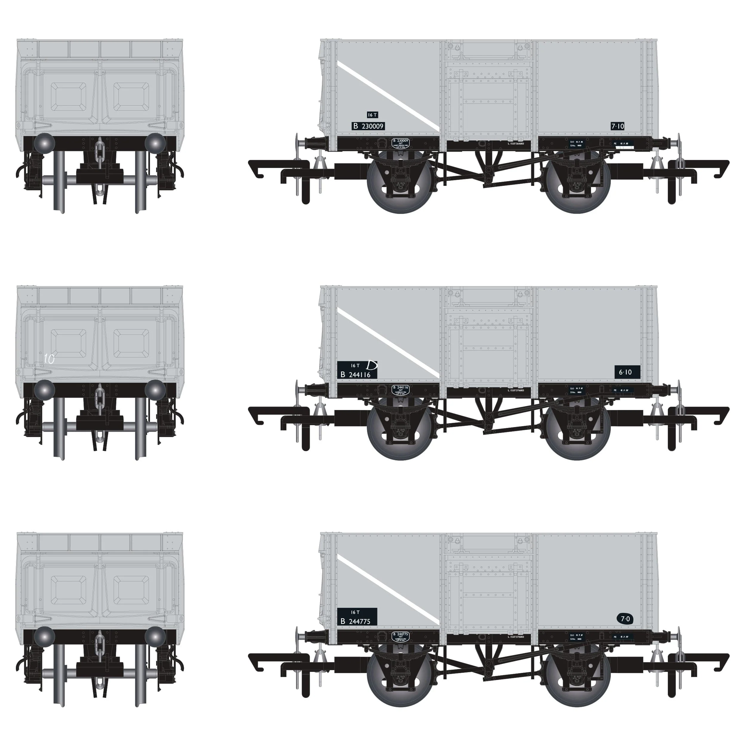 BR 16T Mineral - 1/109 - BR Freight Grey (Original text on black panels) - Pack J - Image 3