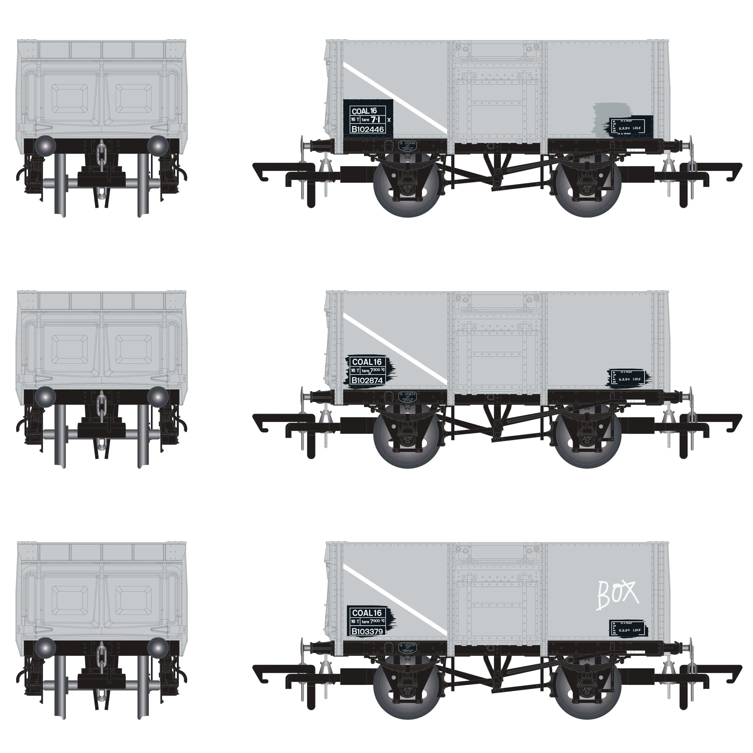 BR 16T Mineral - 1/109 - BR Freight Grey (TOPS COAL 16) - Pack H - Image 3