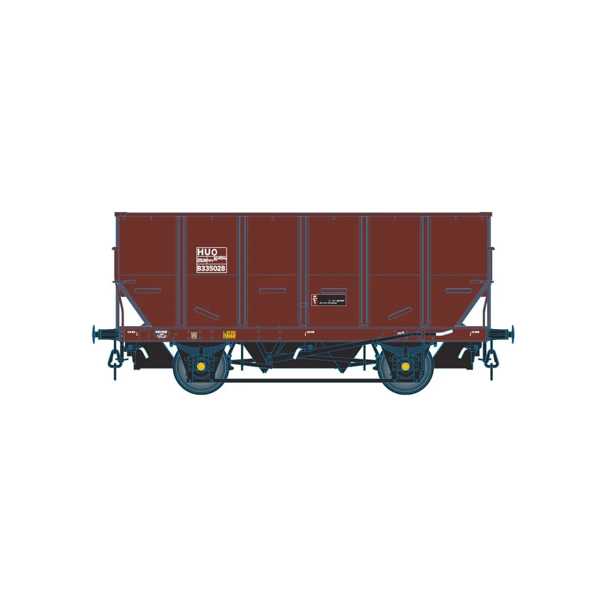 BR 24.5T HOP24/HUO Coal Hopper - Bauxite TOPS - Exclusive - Image 8