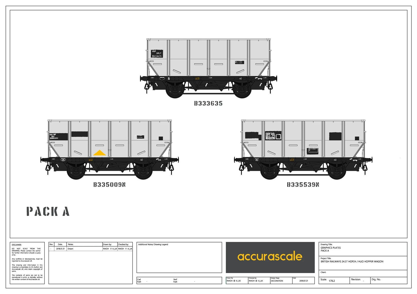BR 24.5T HOP24/HUO Coal Hopper - Grey pre TOPS- Pack A - Image 11
