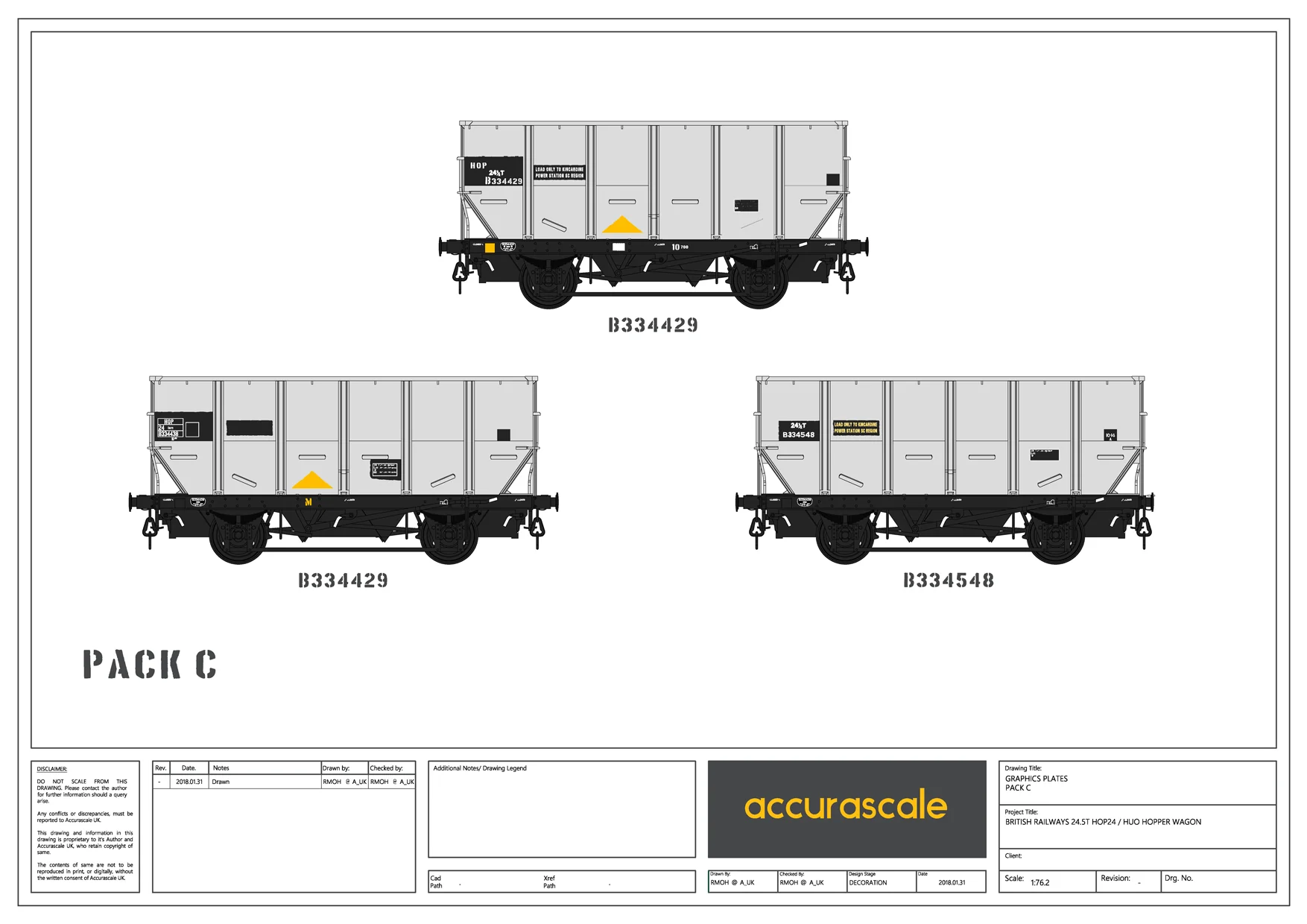 BR 24.5T HOP24/HUO Coal Hopper - Grey pre TOPS- Pack C - Image 22