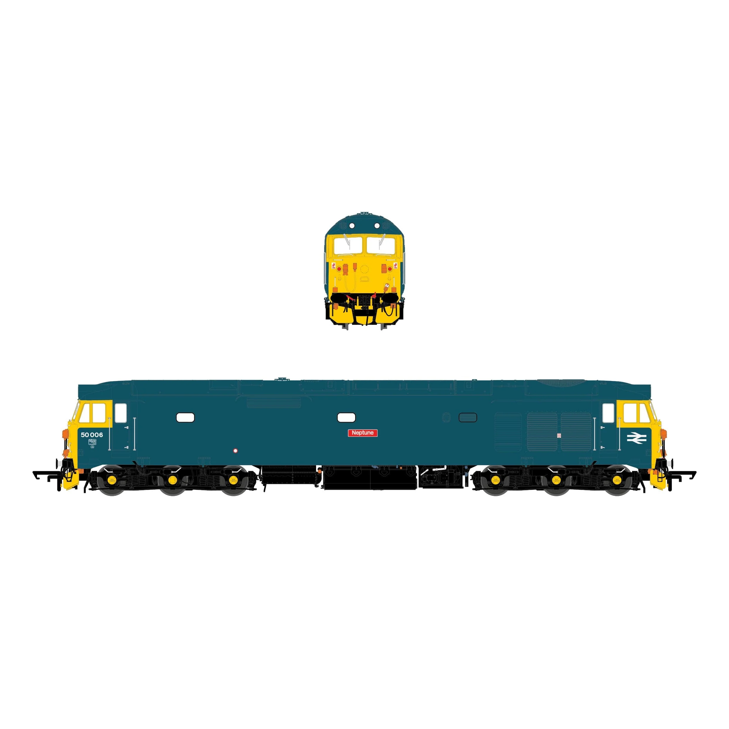 BR Class 50 - BR Blue - 50006 'Neptune' - Image 3