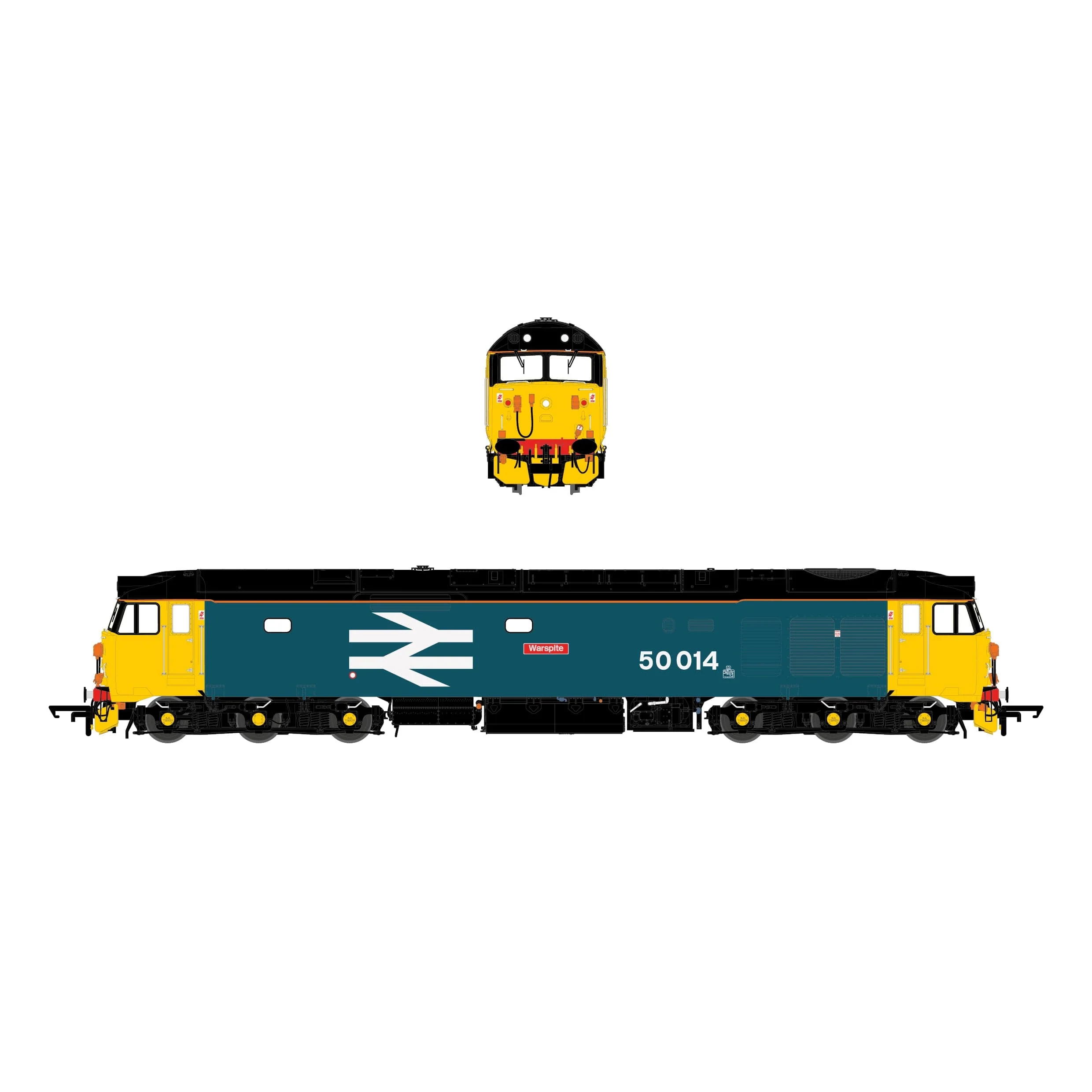 BR Class 50 - Large Logo w/black roof - 50014 'Warspite' - DCC Sound Fitted - Image 3