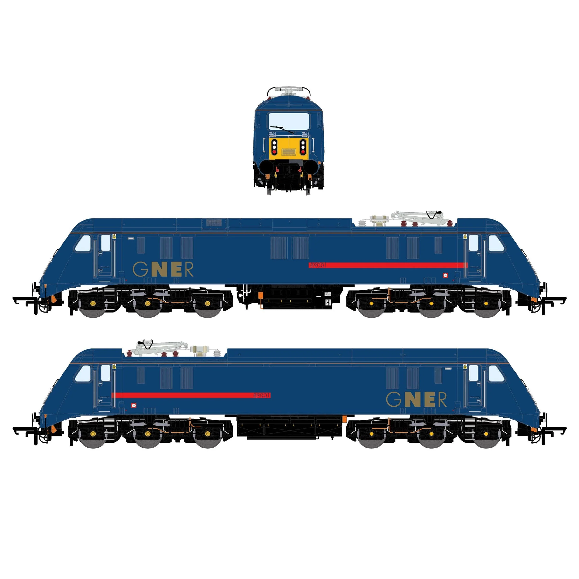 BR Class 89 - 89001 - GNER (Gold Lettering) - Image 3