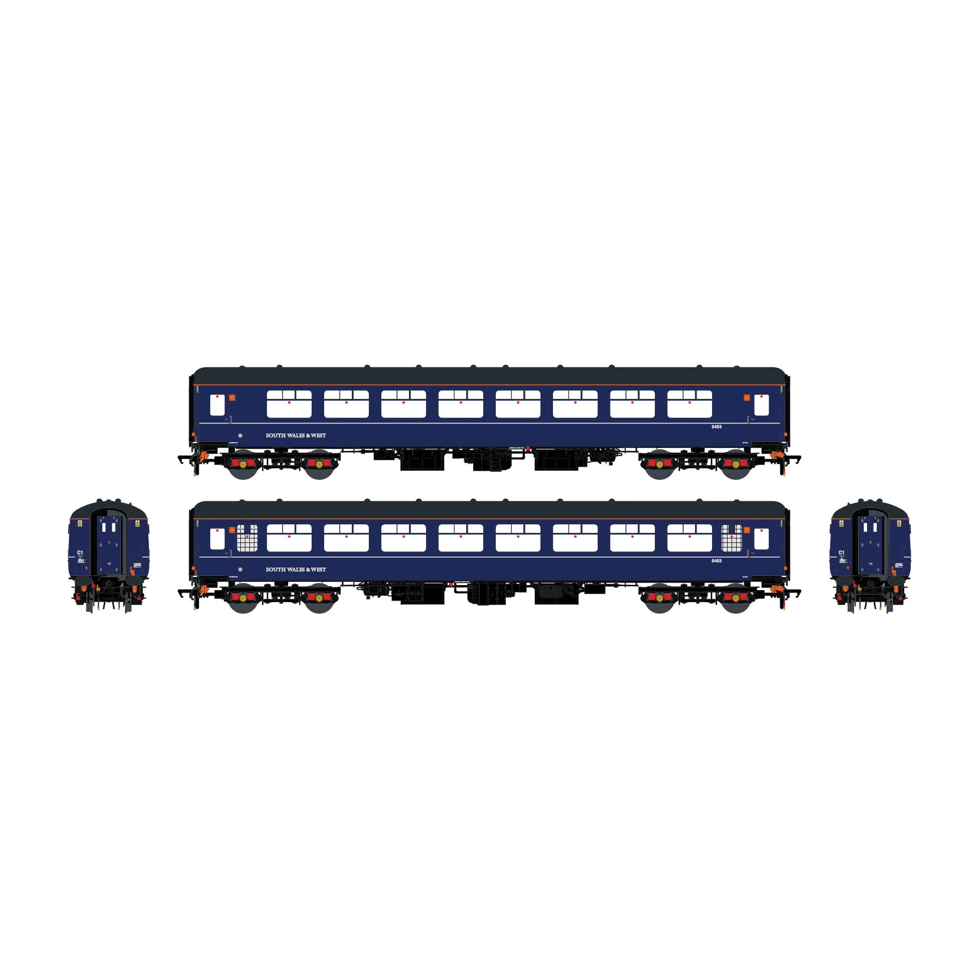 BR Mk.2b TSO 5453 South Wales & West blue - Image 3