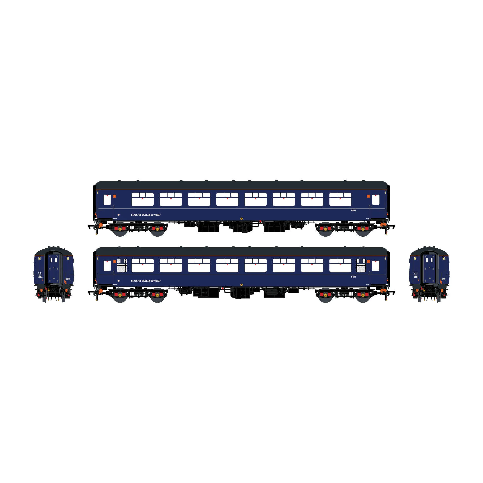 BR Mk.2b TSO 5491 South Wales & West blue