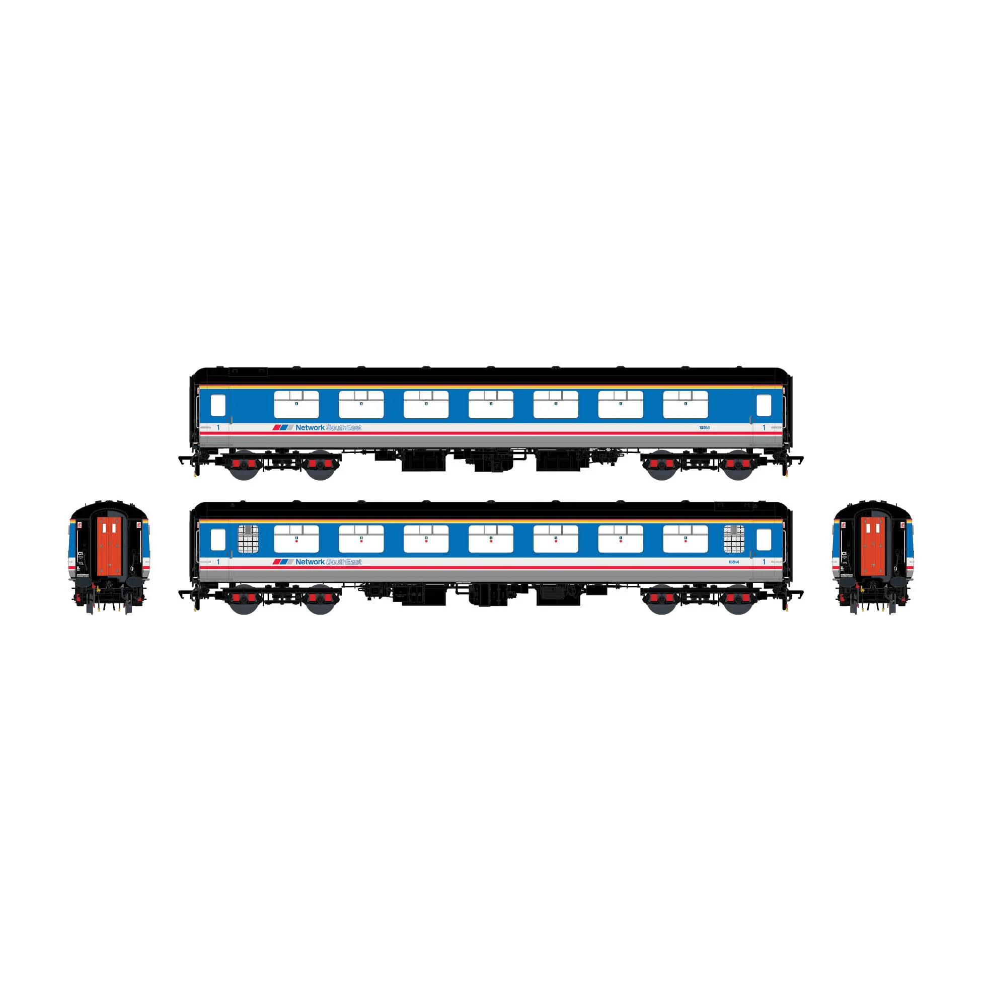 BR Mk.2c (large toilet window) FK 13514 Network SouthEast - Image 3