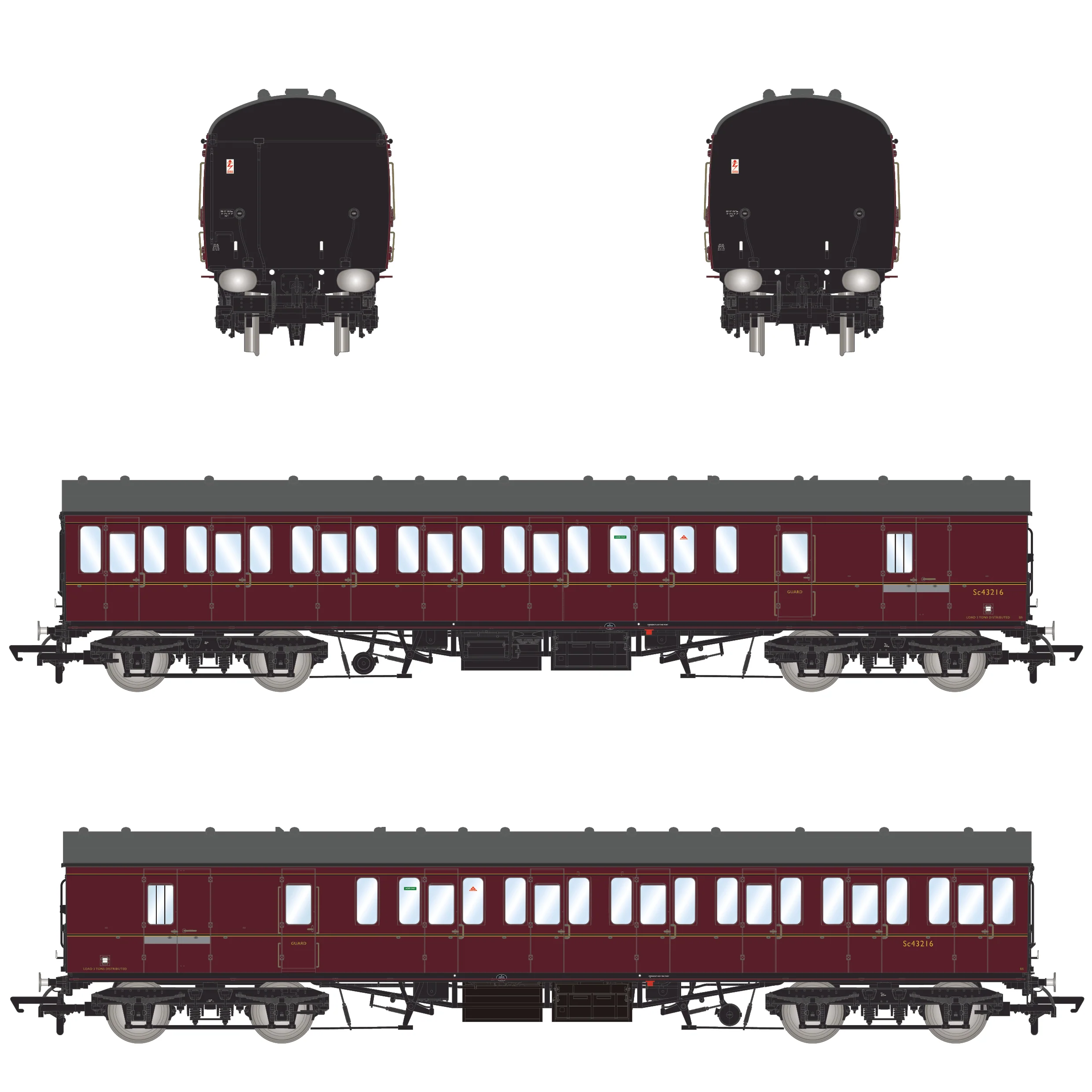 BR Mk1 57' Non-Gangway Coach - BS - Sc43216 - Image 3