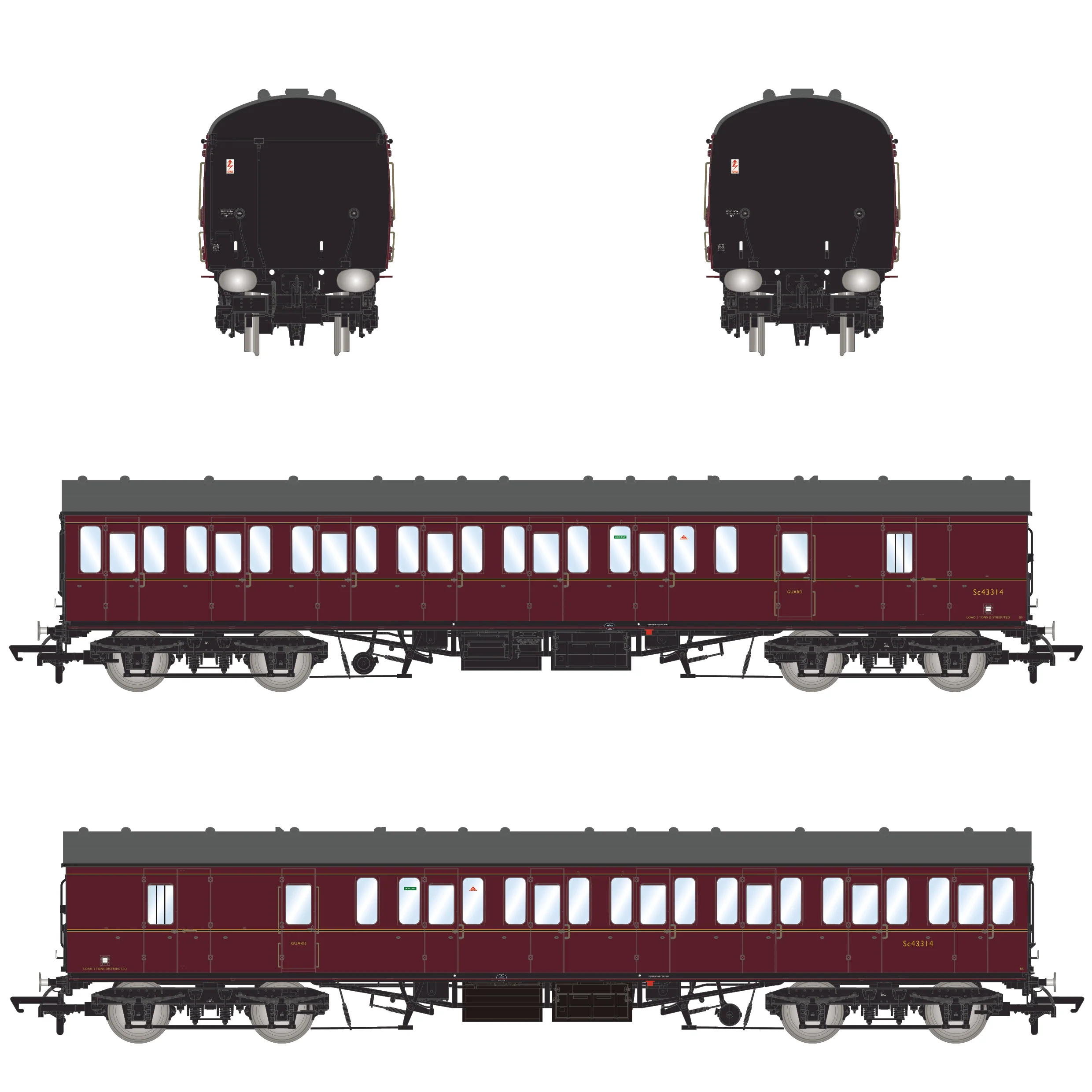 BR Mk1 57' Non-Gangway Coach - BS - Sc43314 - Image 3