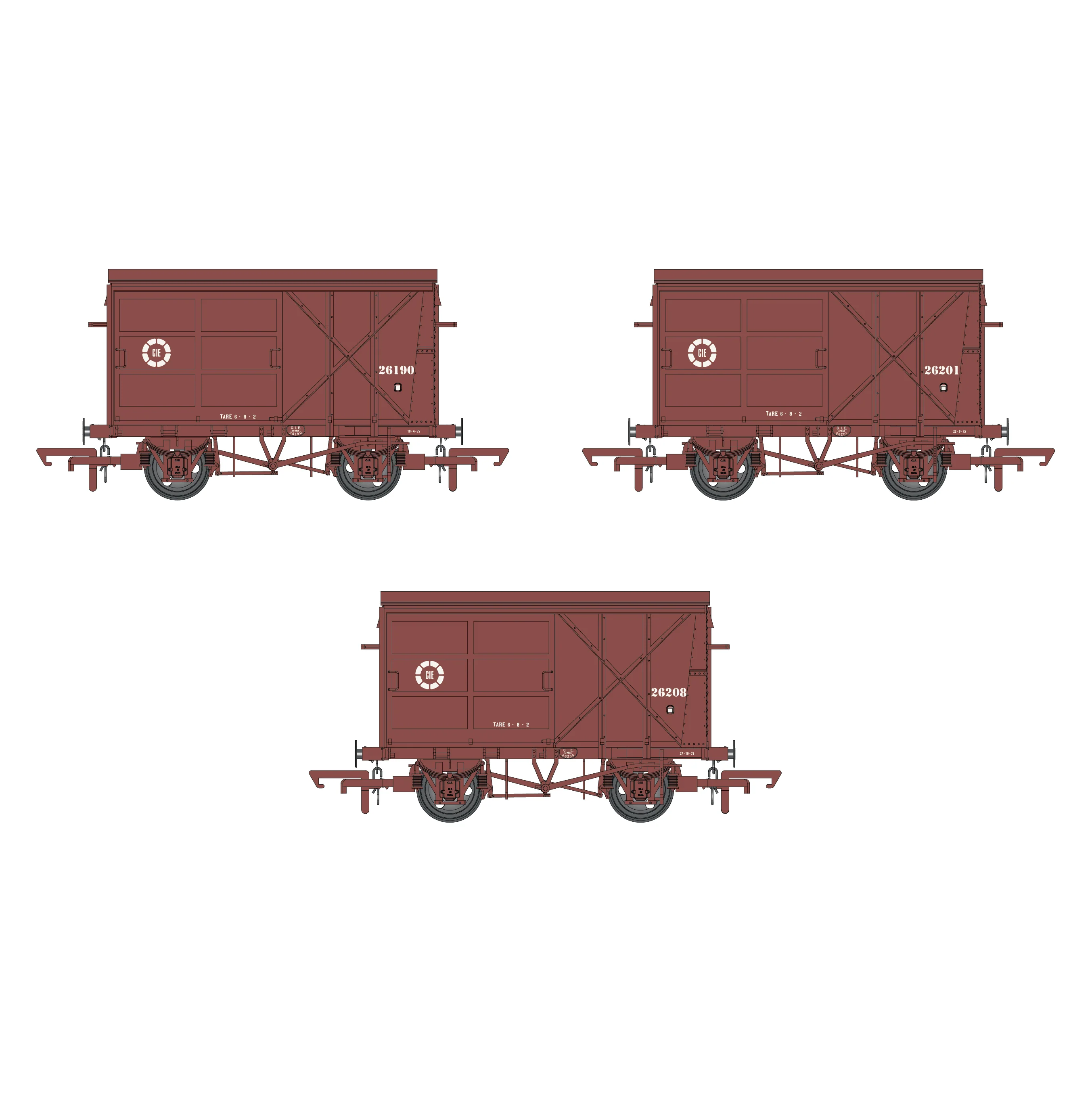 CIE Bulleid Pallet Van - Brown (CIE roundel era) - Pack 3 - Image 3