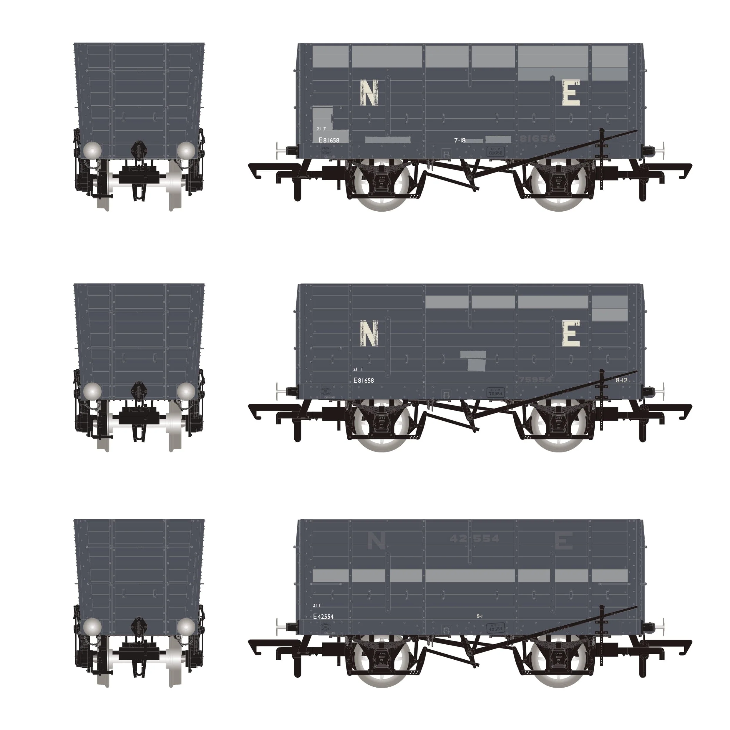 DGM 12 Hopper - BR Grey - Triple Pack - Image 3