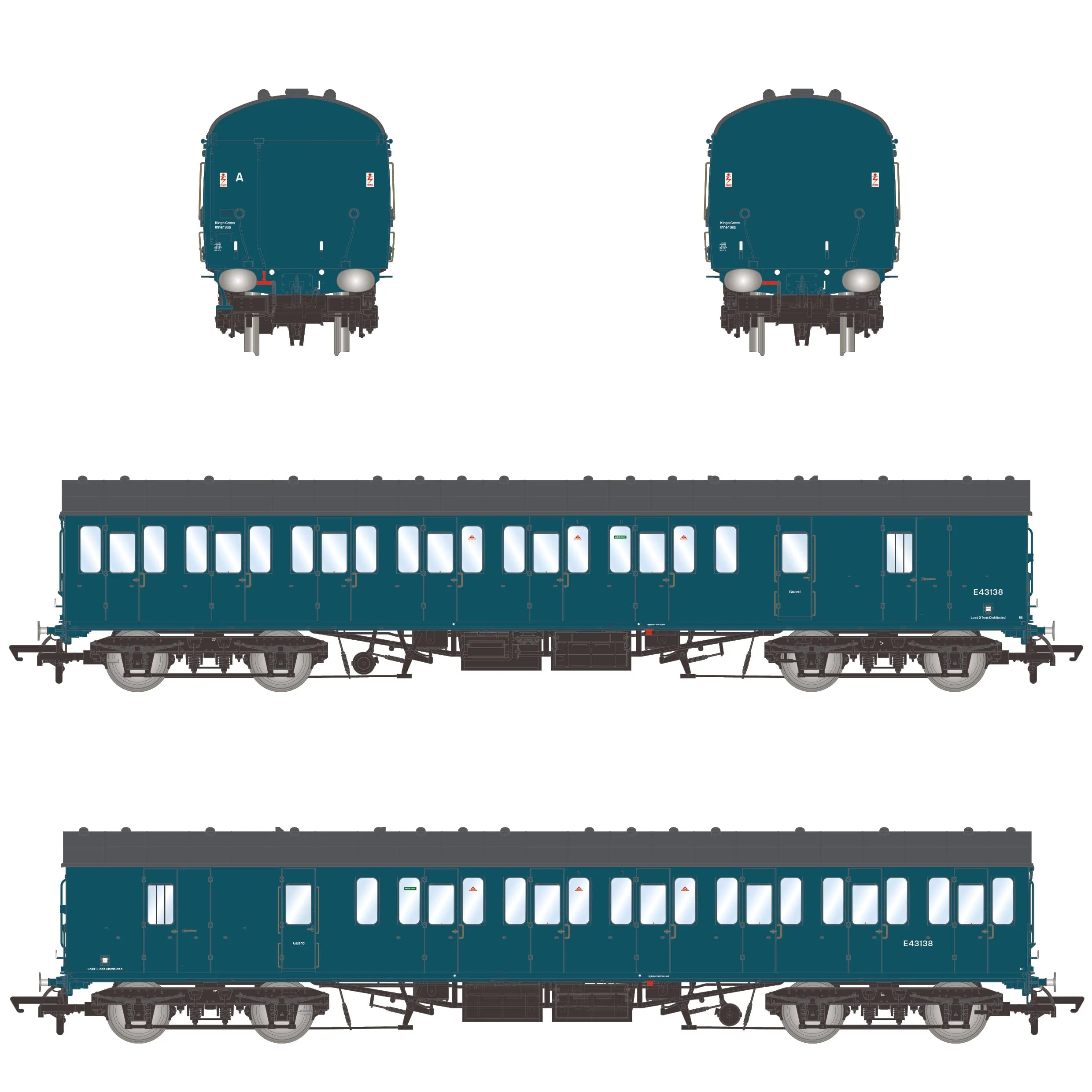 BR Mk1 57' Non-Gangway Coach - BS - E43138 - Image 3