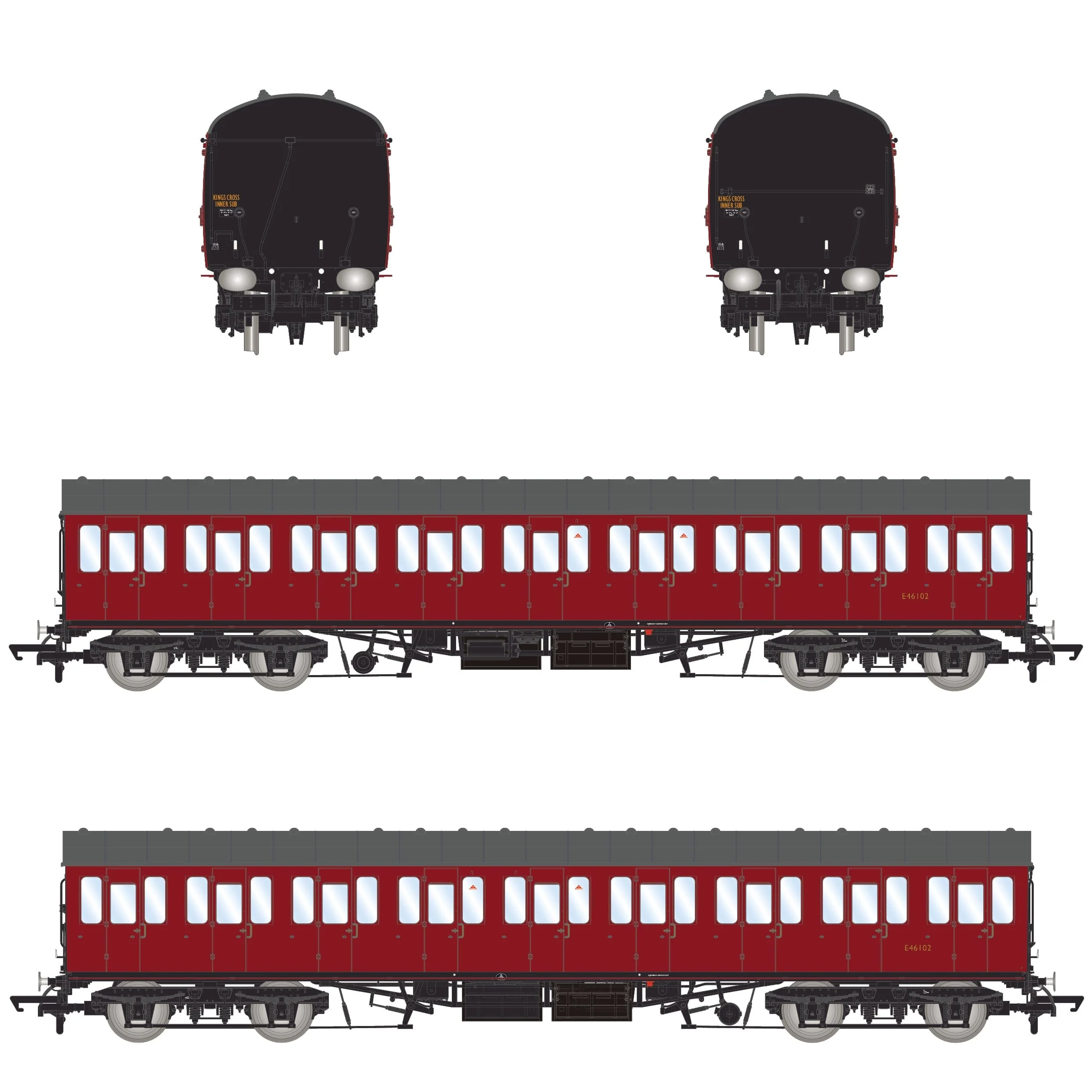 BR Mk1 57' Non-Gangway Coach - T - E46102 - Image 3