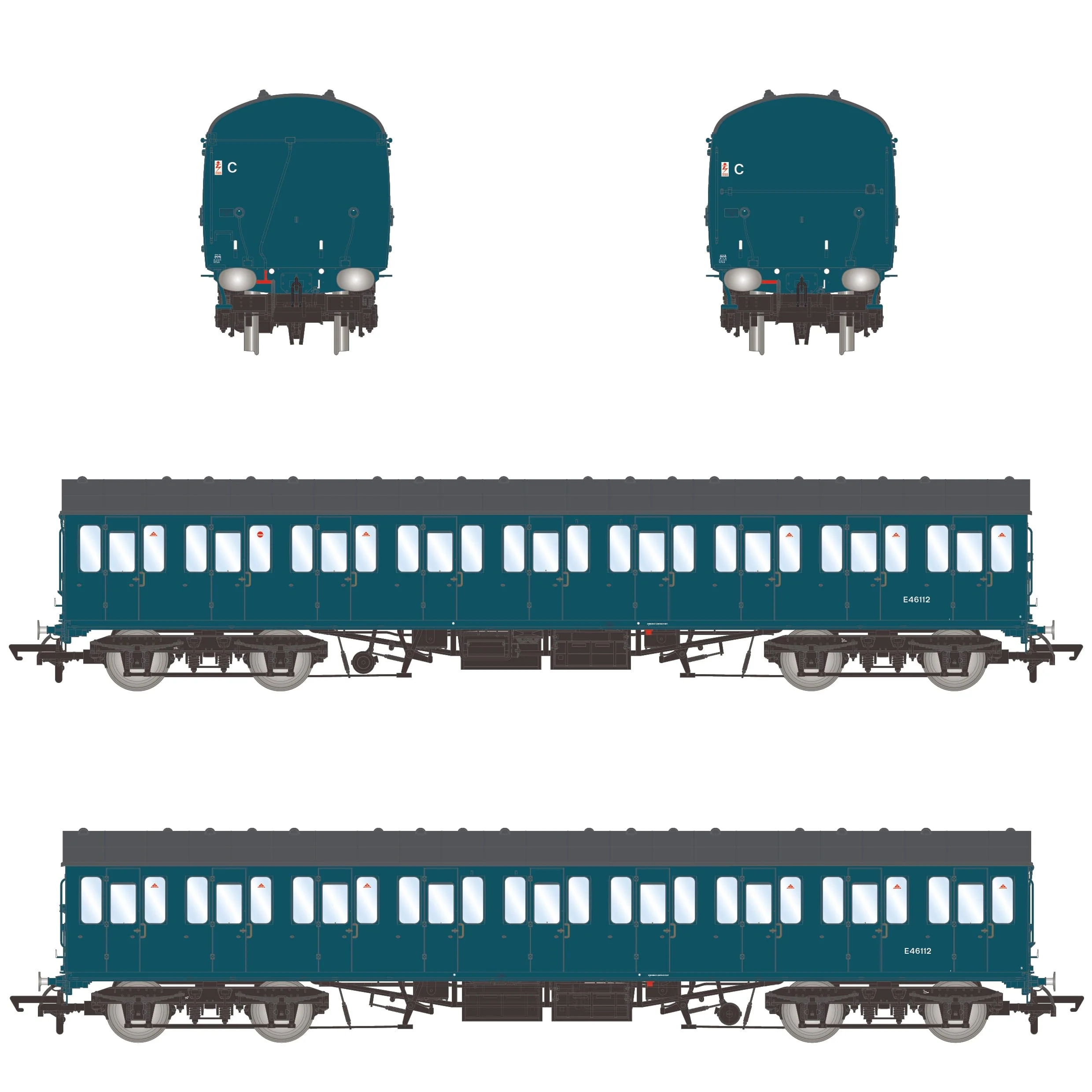 BR Mk1 57' Non-Gangway Coach - S - E46112 - Image 3
