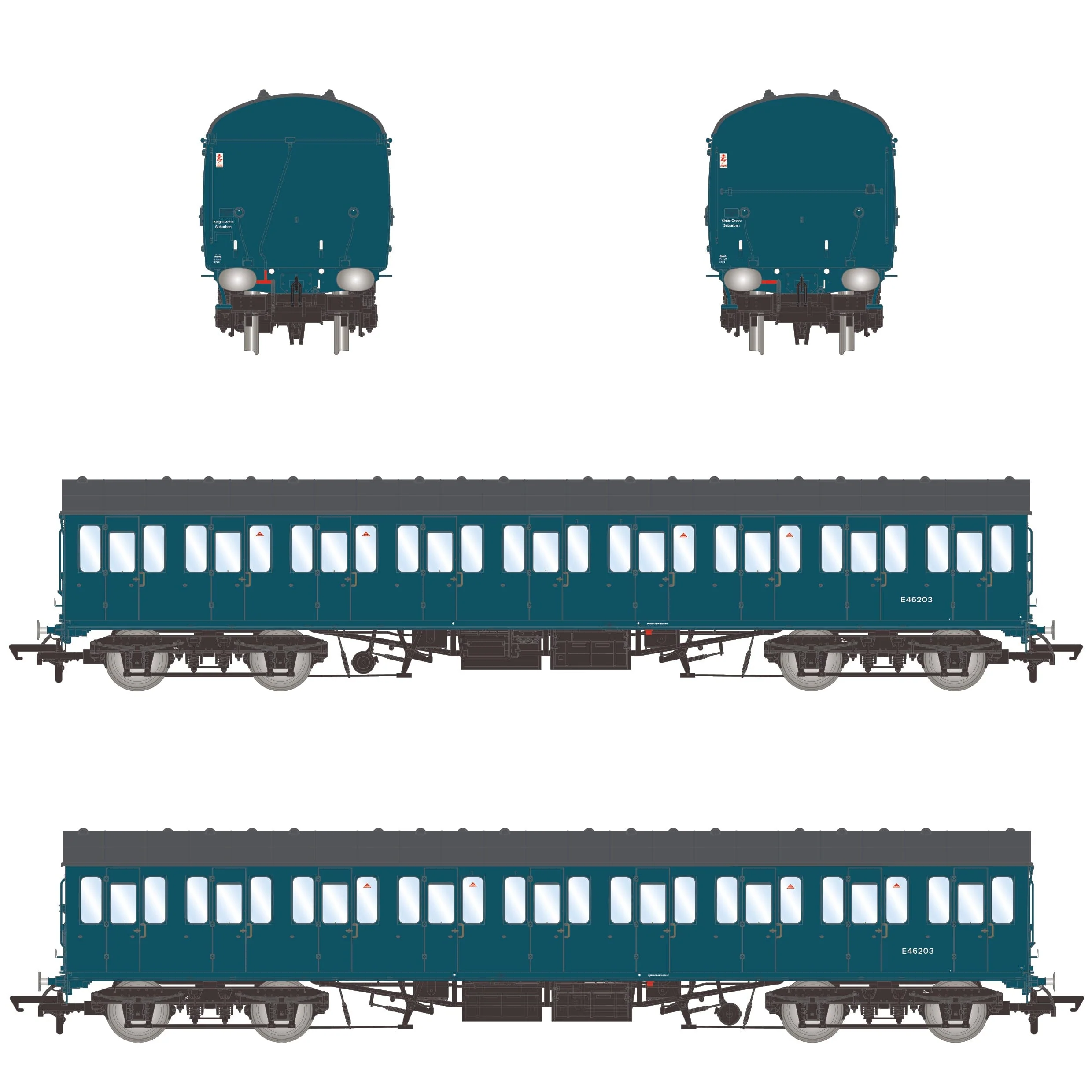BR Mk1 57' Non-Gangway Coach - S - E46203 - Image 3