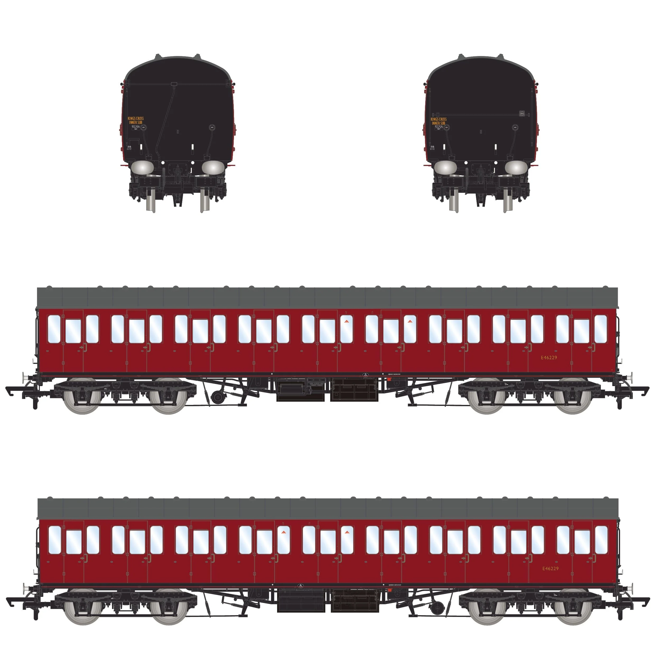 BR Mk1 57' Non-Gangway Coach - T - E46229 - Image 3