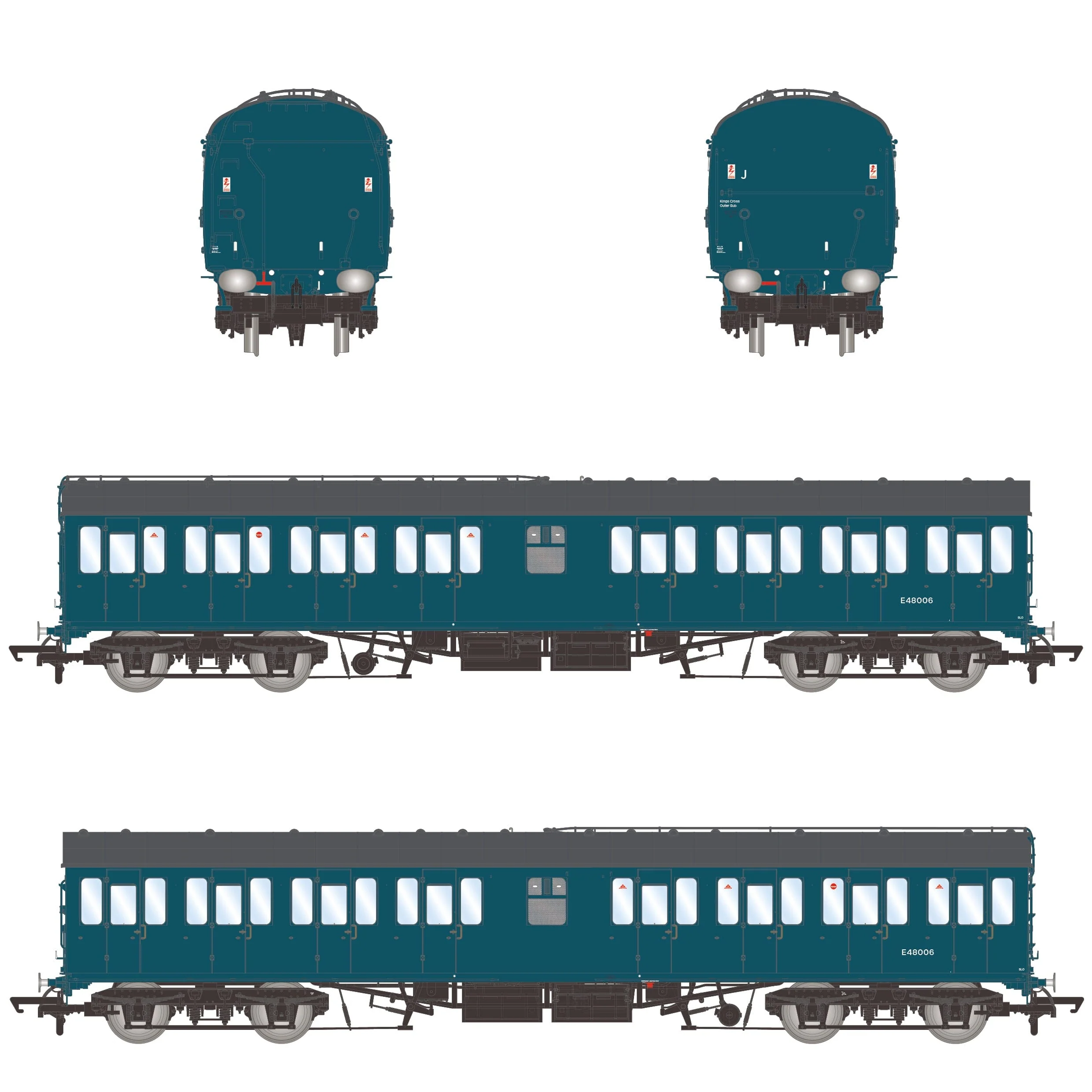 BR Mk1 57' Non-Gangway Coach - SLO - E48006 - Image 3