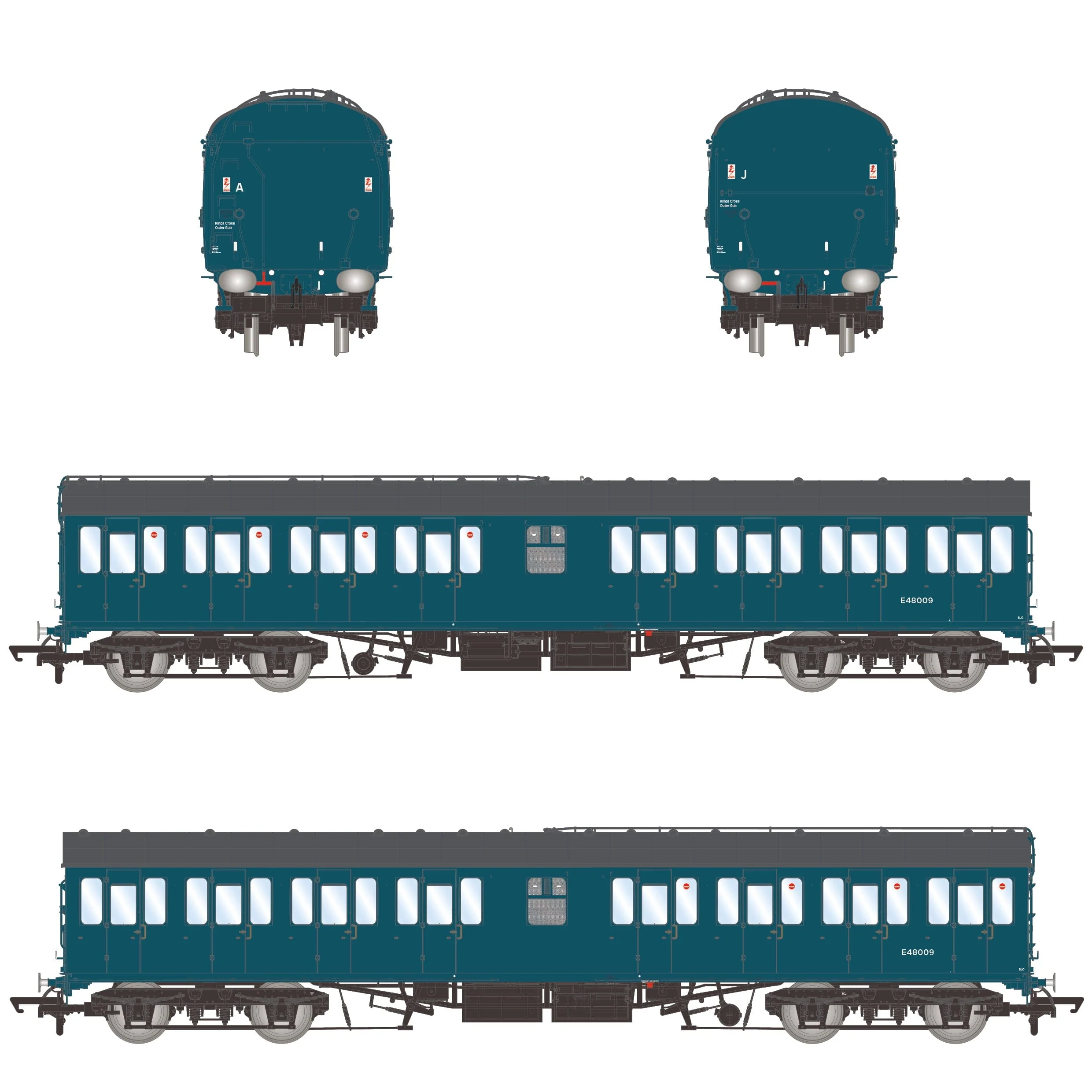 BR Mk1 57' Non-Gangway Coach - SLO - E48009 - Image 3