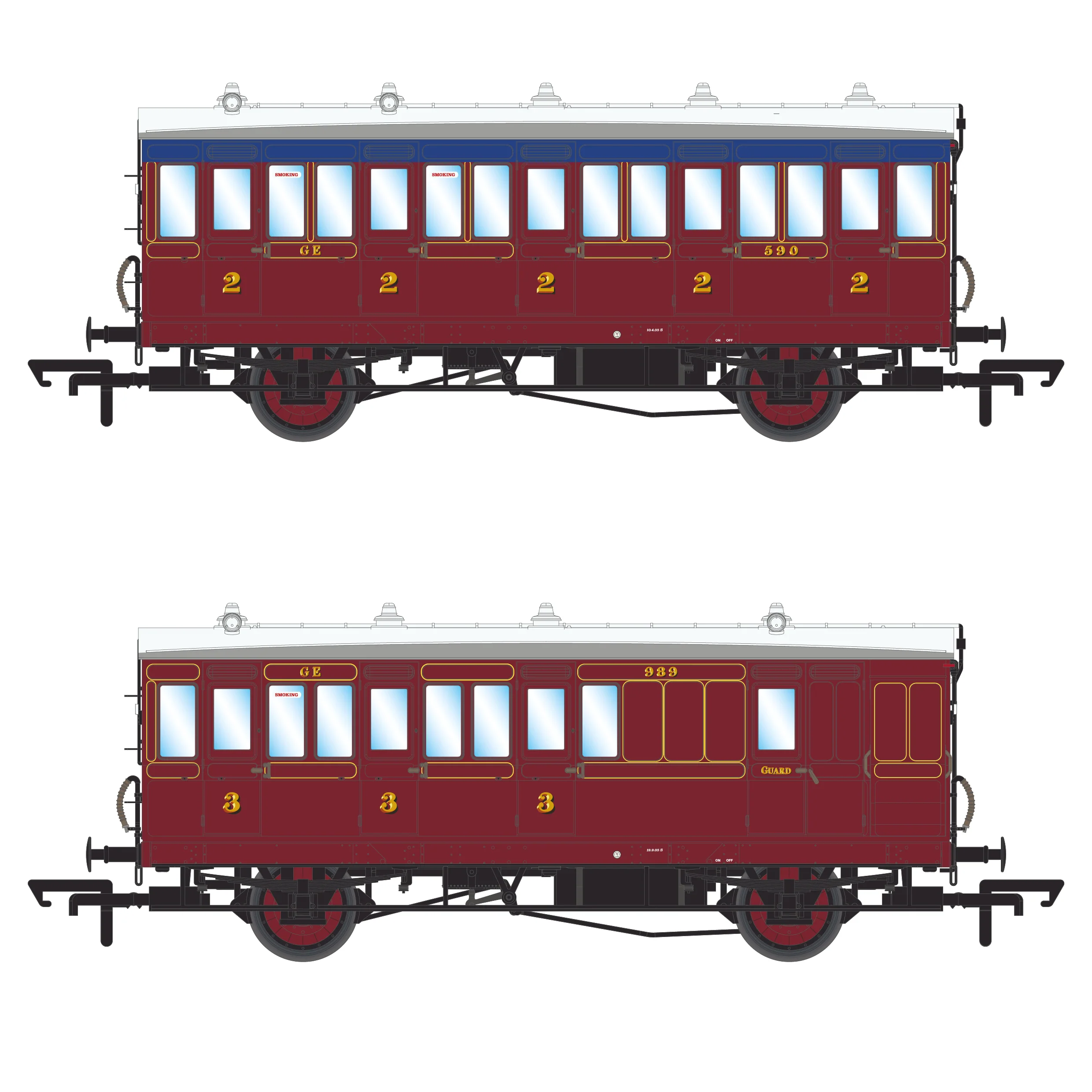 Genesis 4w - Great Eastern Railway (Jazz) Crimson Lake - Twin Pack C - Image 3