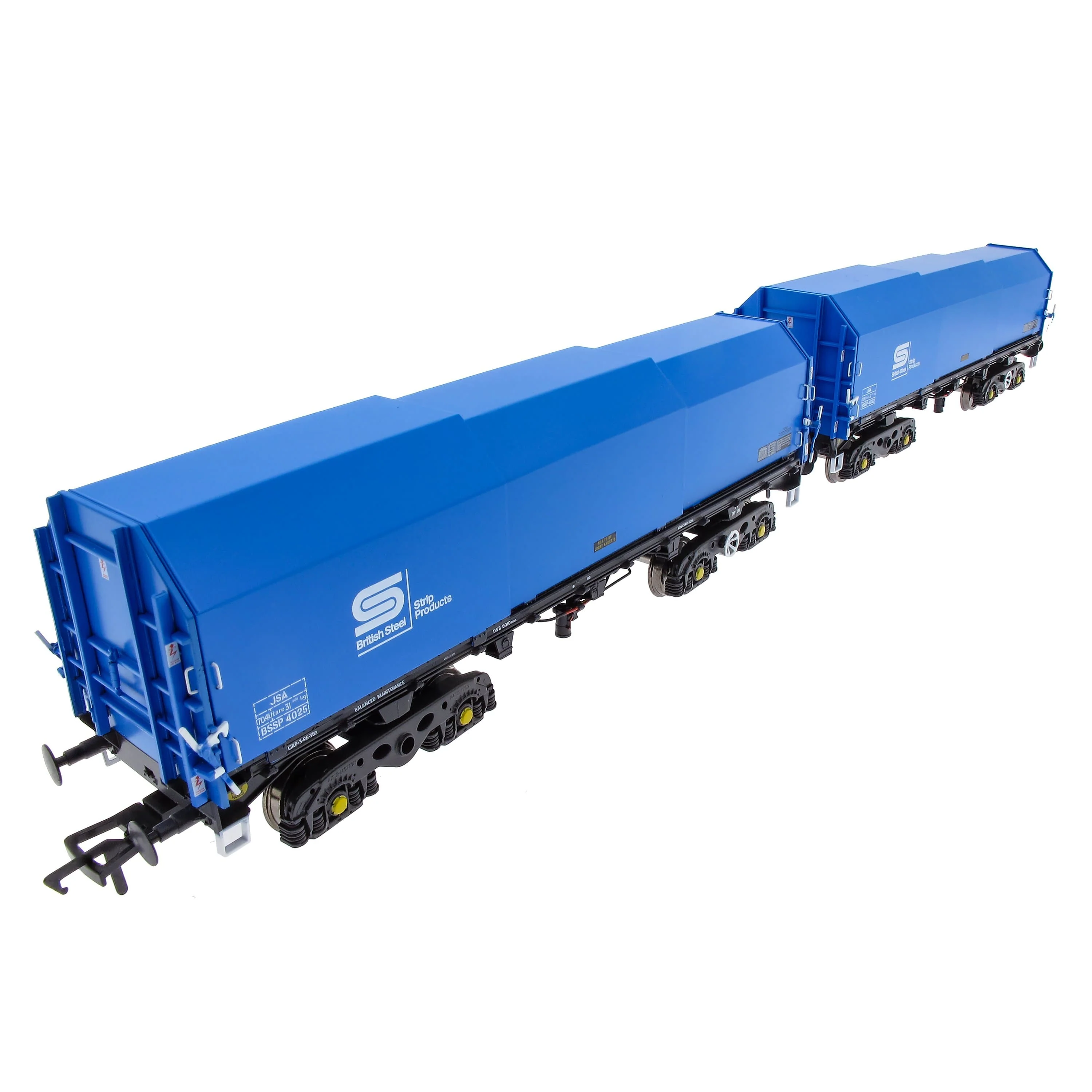 JSA Bogie Covered Steel Wagon Twin Pack - British Steel 1 - Image 6