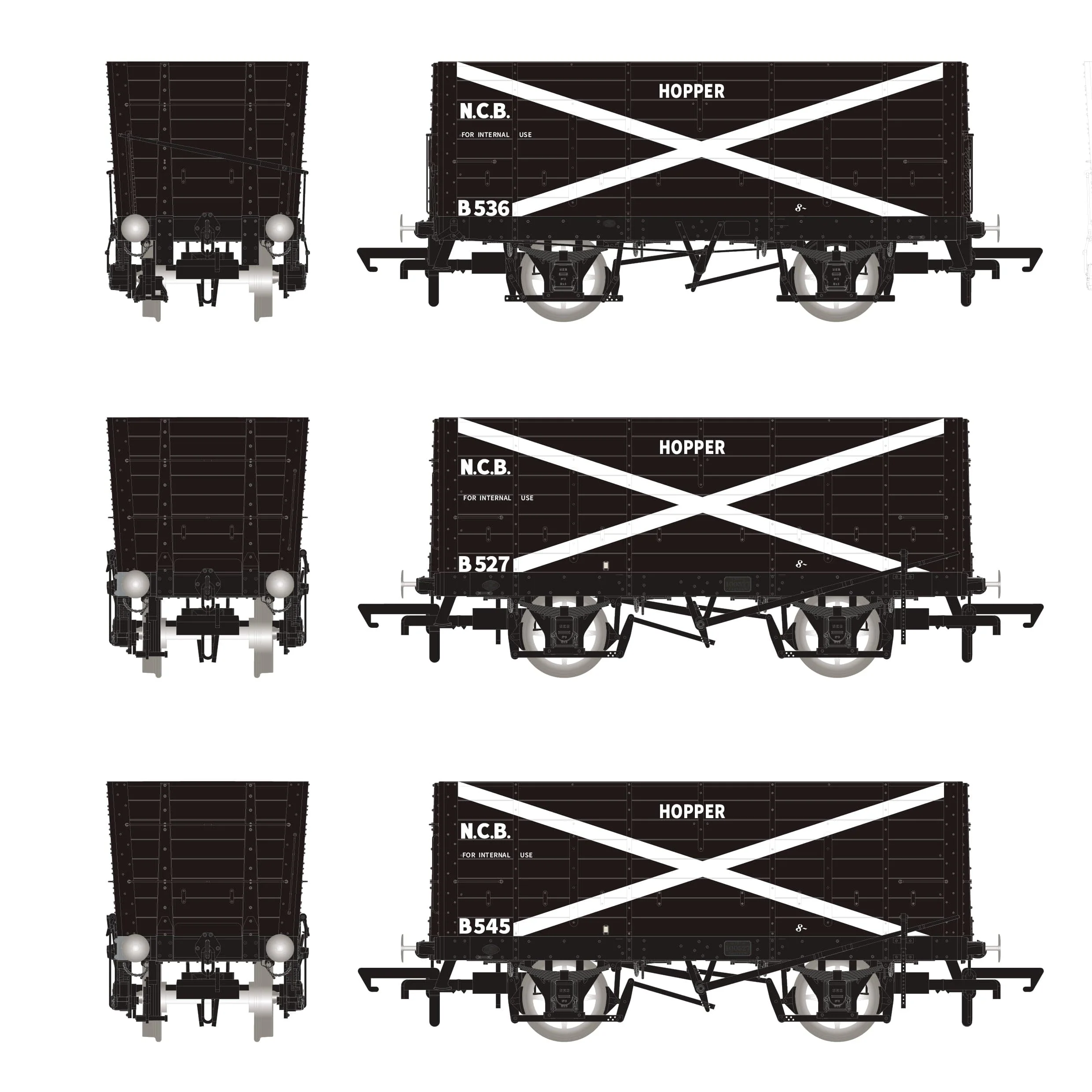 P7 Hopper - NCB Black, with white cross - Triple Pack - Image 3