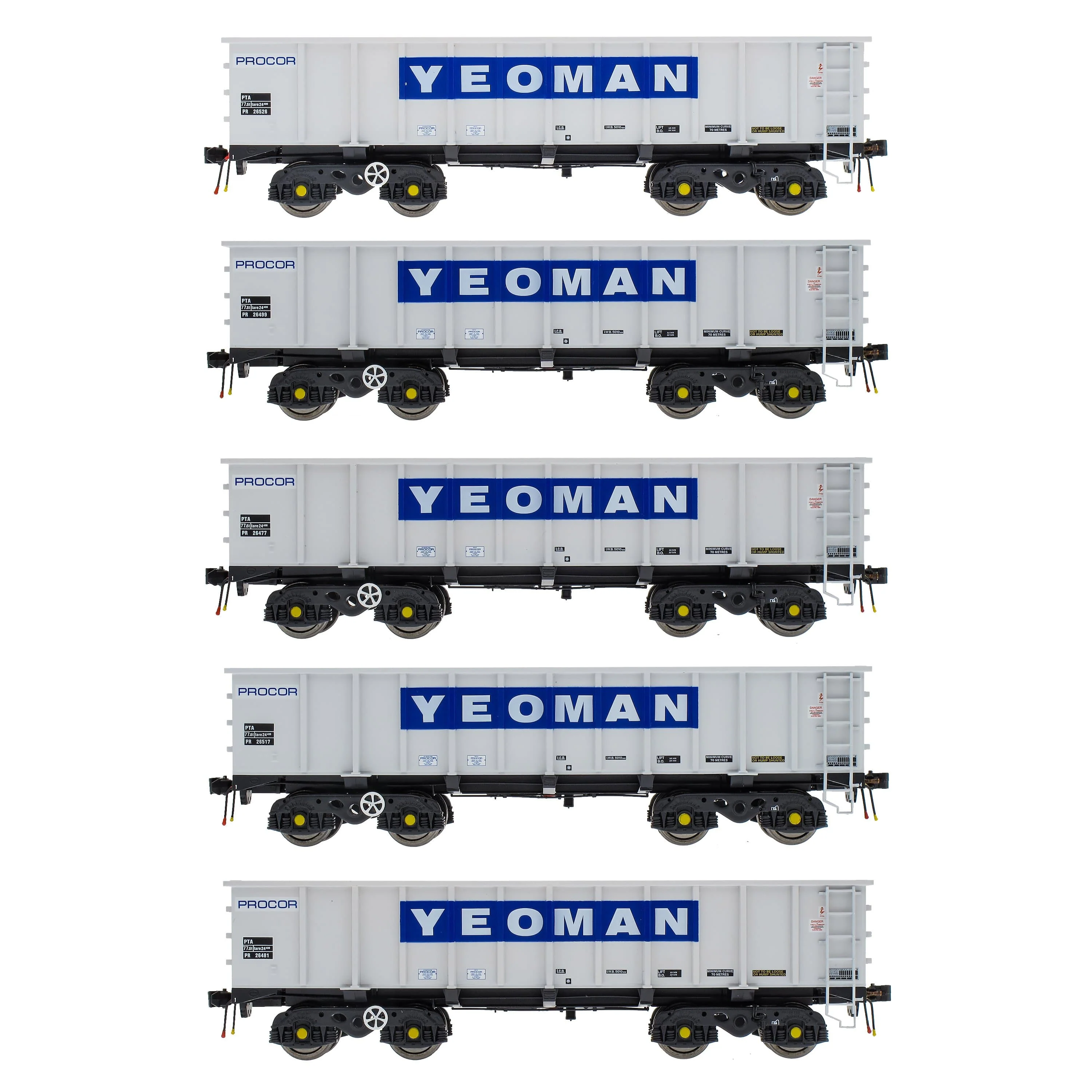 PTA/JUA Bogie Tippler Pack - Yeoman [Procor] Grey / Ivory - Inner Pack - Image 2
